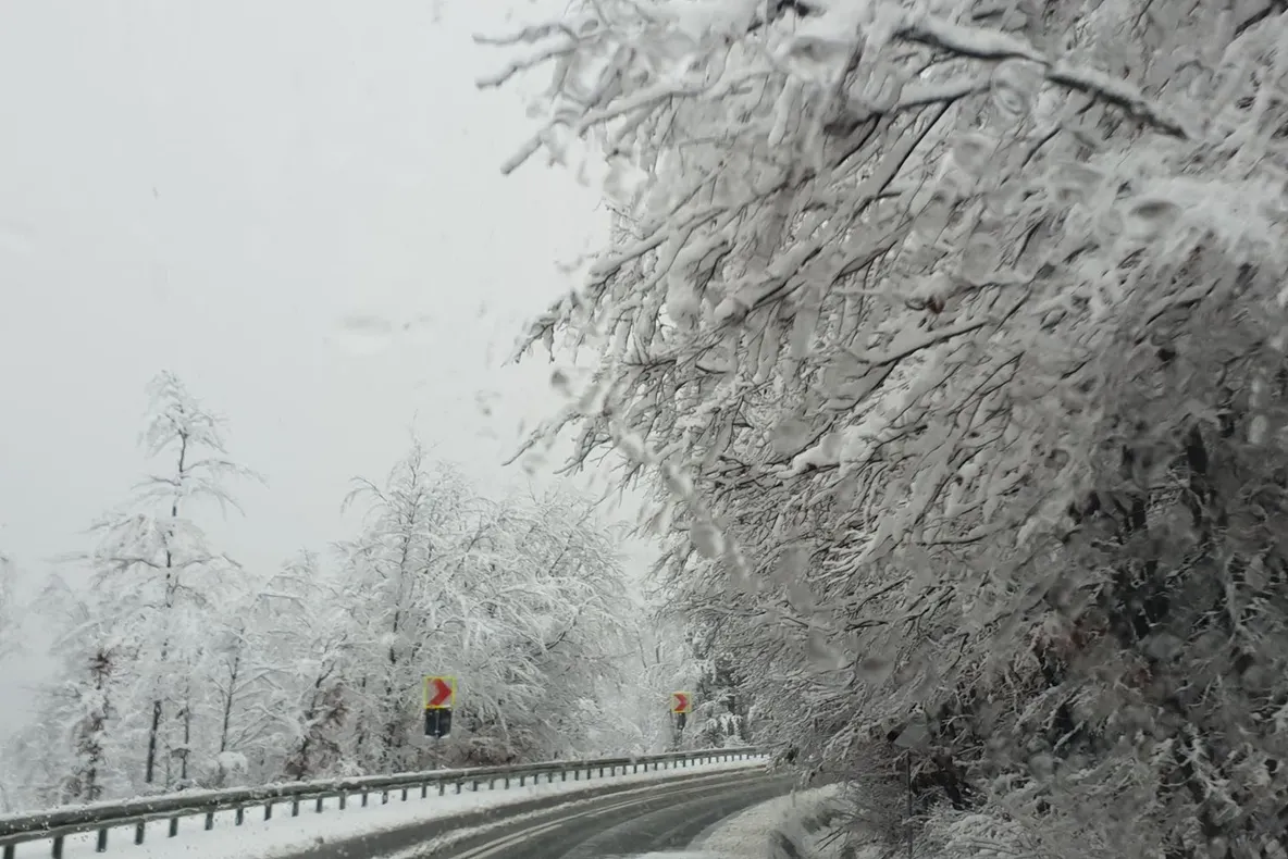 FOTO   Strat de zăpadă la munte