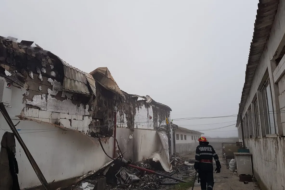 Penitenciarul Focșani, ”atins” de un incendiu de vegetație uscată