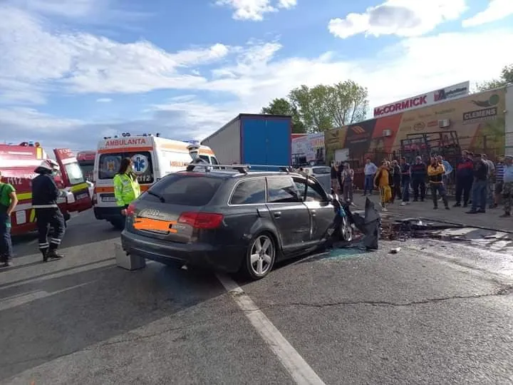 VIDEO Momentul accidentului de ieri, de pe centura Focșaniului, în urma căruia un tânăr și-a pierdut viața