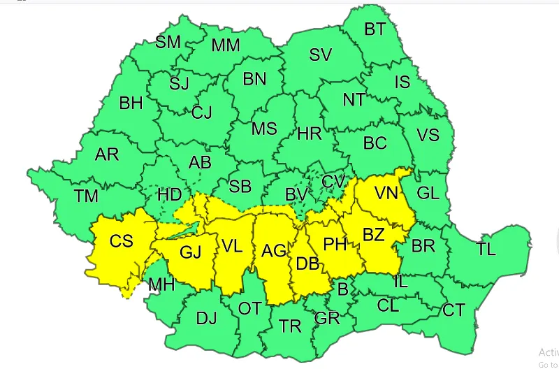 ULTIMA ORĂ Vrancea - sub cod galben de ninsori abundente până vineri