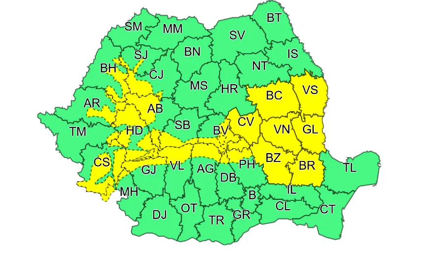 ULTIMA ORĂ Cod galben de ninsori, ploi și polei, până mâine