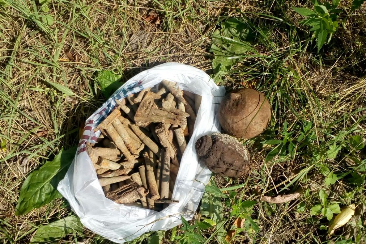 FOTO   A căutat comori și a dat peste grenade