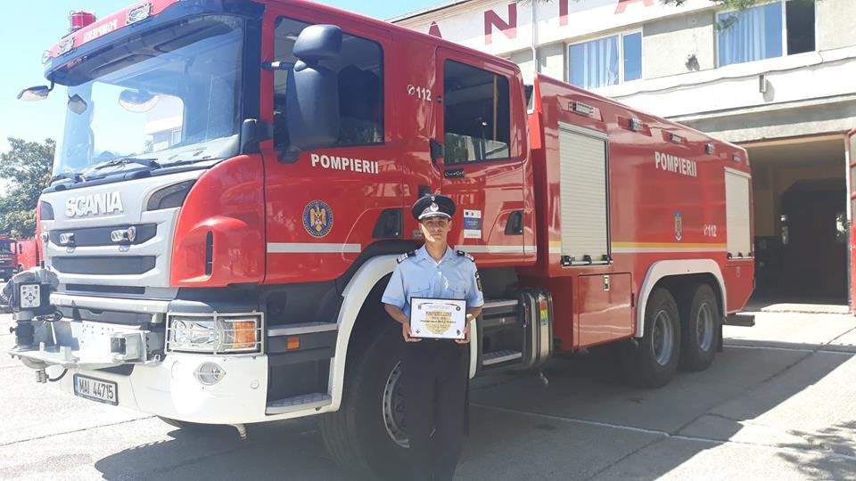FOTO  Salvatorul unei familii din Focșani, pompierul lunii iulie