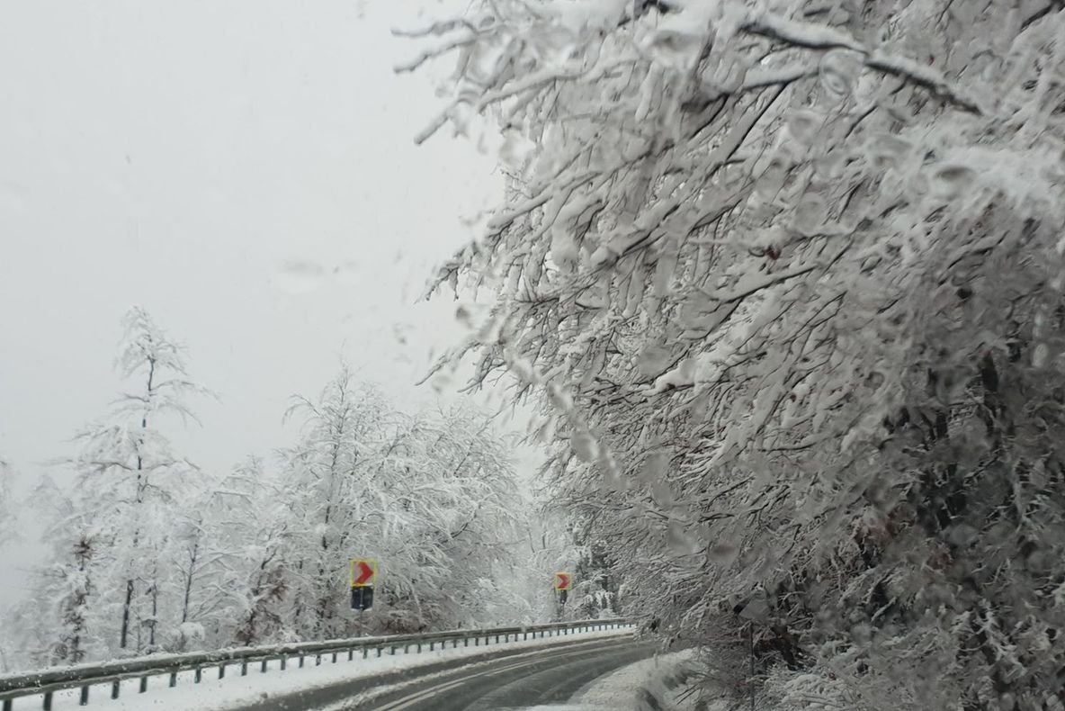 FOTO   Strat de zăpadă la munte