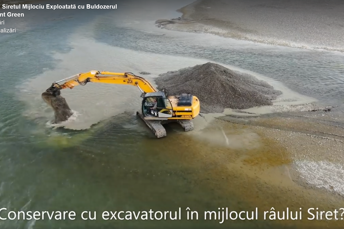 VIDEO Lunca Siretului, arie protejată, devastată cu excavatorul!!! UNDE ESTE GARDA DE MEDIU VRANCEA?
