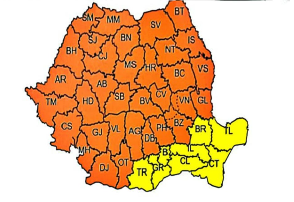 ULTIMA ORĂ O nouă avertizare meteo – vânt, grindină și vijelii sunt anunțate pentru Vrancea