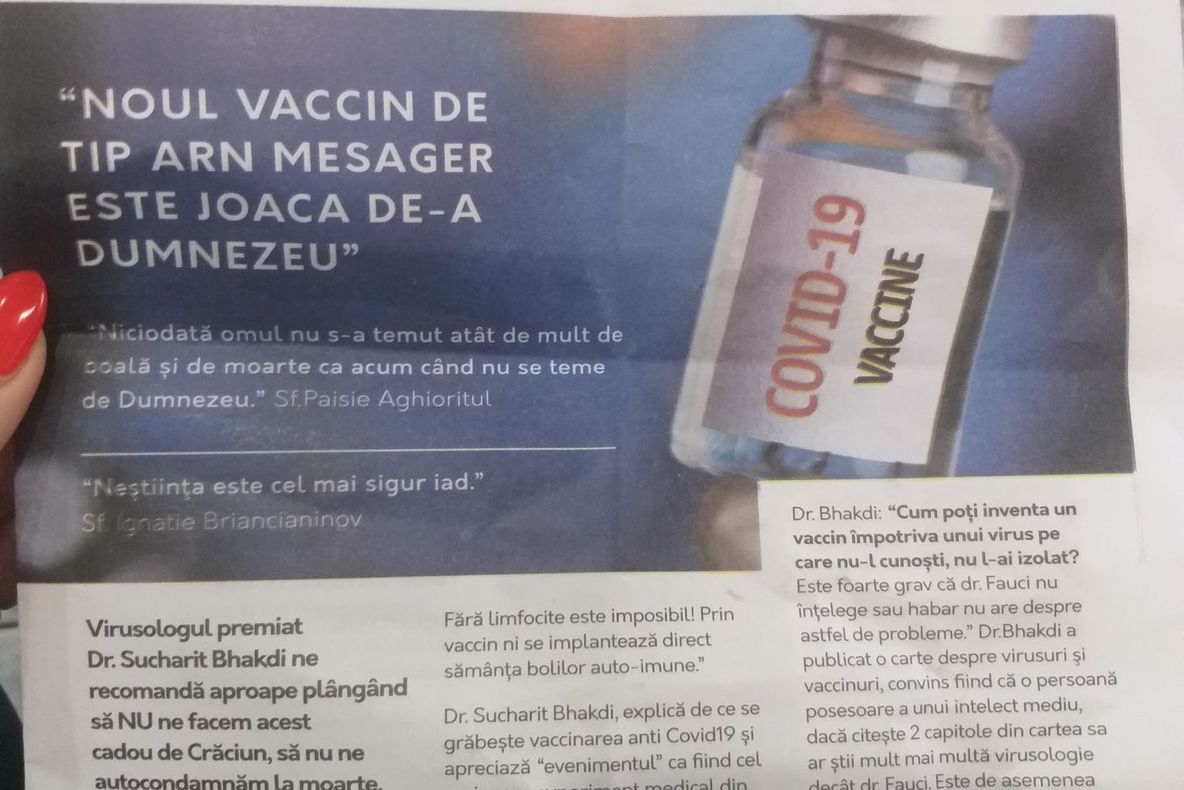 ULTIMA ORĂ Distribuia prin Focșani broșuri anti-vaccin până când a fost prins de polițiști