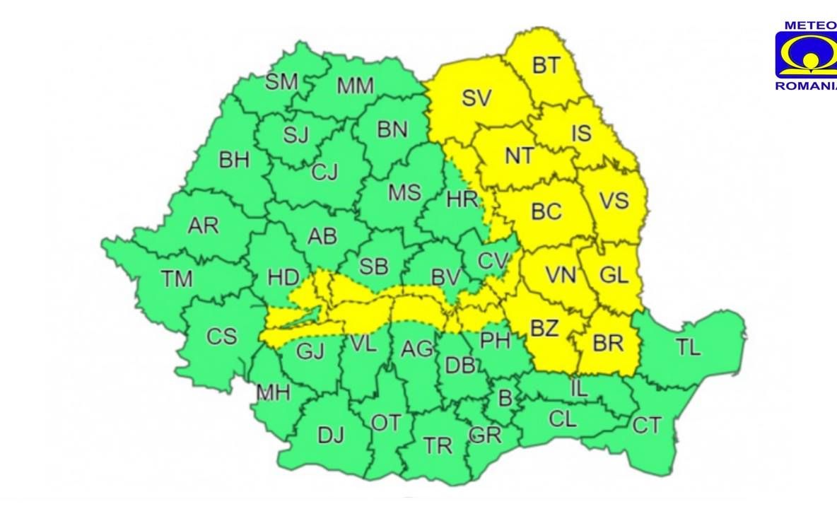 ULTIMA ORĂ Cod galben de ninsori și viscol pentru Moldova