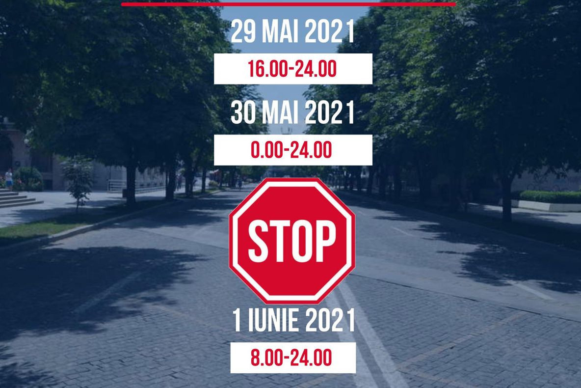 Bulevardul Unirii din Focșani se va închide din nou, în week-end-uri