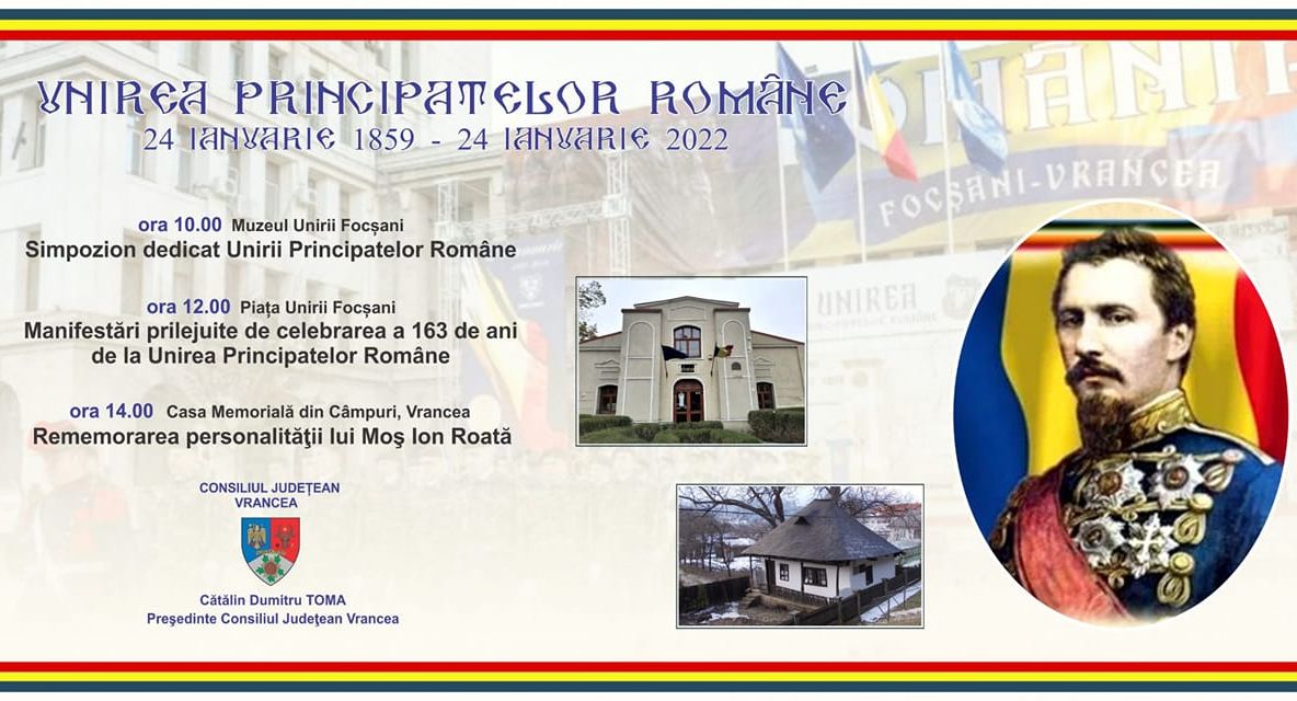 Programul evenimentelor organizate pe 24 ianuarie, de ziua Unirii Principatelor Române.