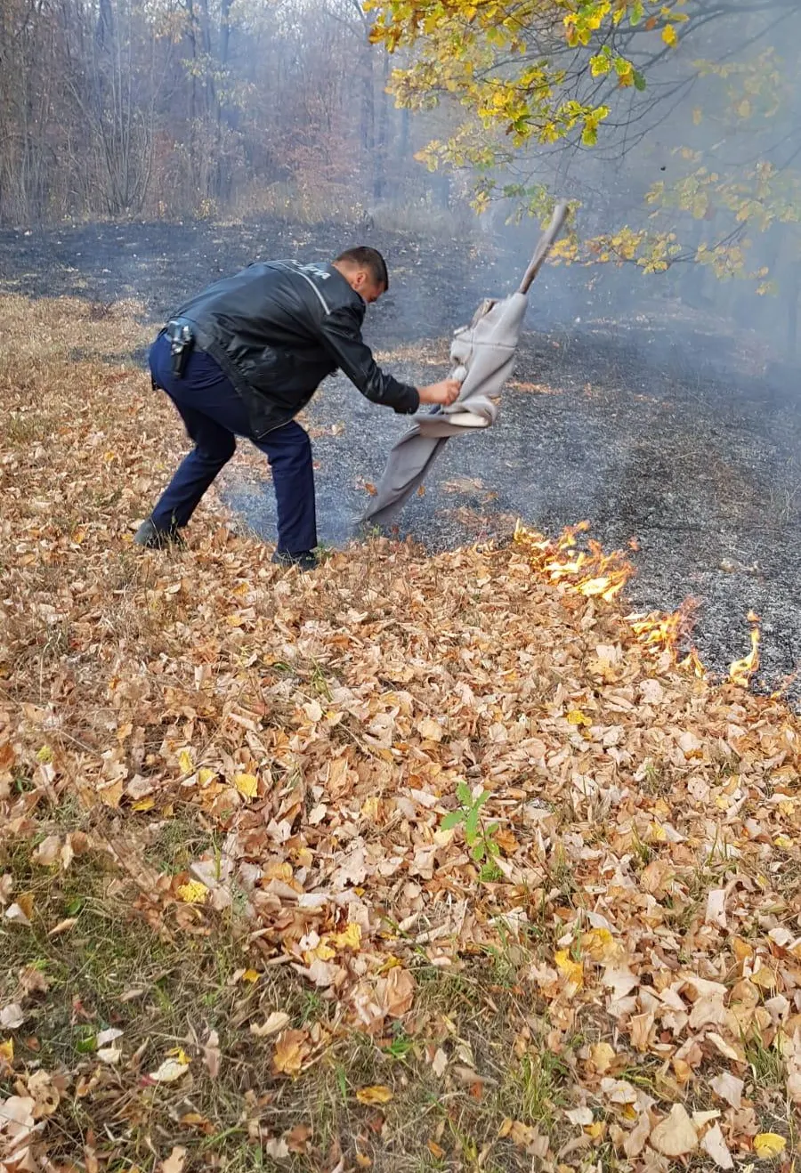 politisti incendiu