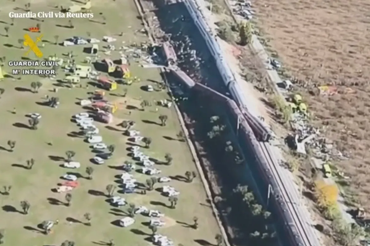 Imagini elicopter tragedie Spania/ Captură video / Guardian News