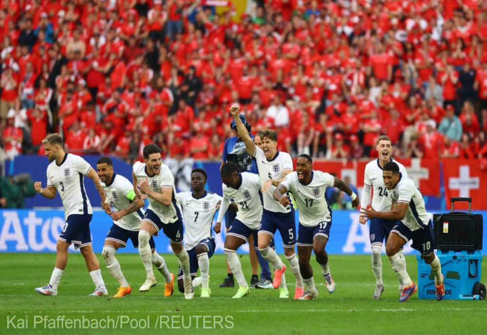 EURO 2024: Anglia, calificată în semifinale, după 5-3 cu Elveţia la loviturile de departajare