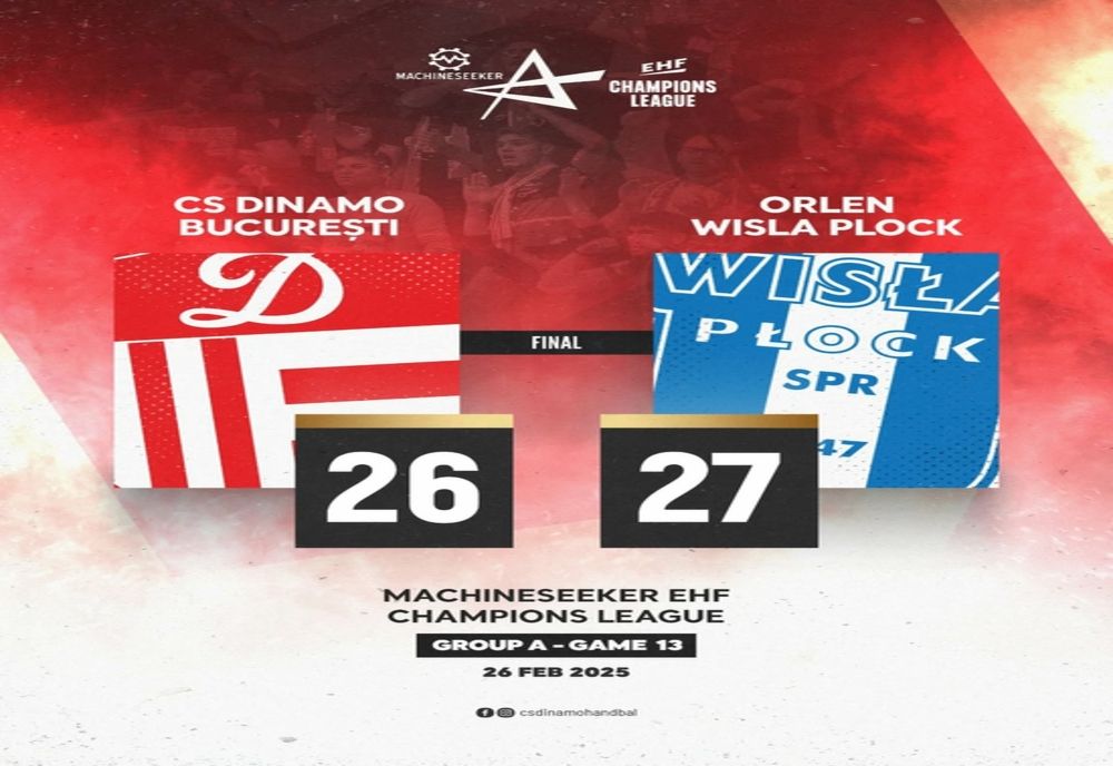 HANDBAL: EȘEC DRAMATIC PENTRU DINAMO ÎN LIGA CAMPIONILOR