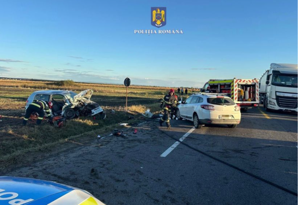 ACCIDENT RUTIER GRAV LA GAROAFA, JUDEȚUL VRANCEA. ȘASE PERSOANE RĂNITE