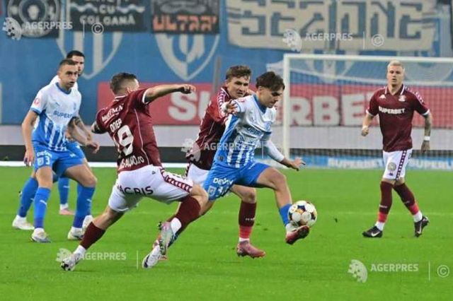 Fotbal: Universitatea Craiova - Rapid București 1-0, în play-off-ul Superligii