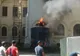 FOTO   Un muncitor cu flexul a declanșat incendiul de la sediul vechi al Primăriei Focșani