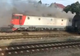 VIDEO EXCLUSIV ULTIMA ORĂ O locomotivă a luat foc în gara Mărășești